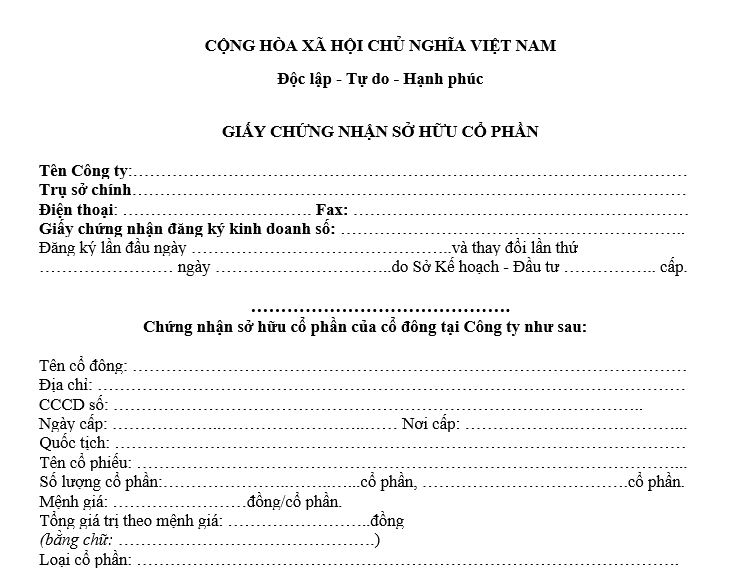 Mẫu giấy chứng nhận sở hữu cổ phần mới nhất 2025 https://khd.vn/wp-content/uploads/2025/10/mau-giay-chung-nhan-so-huu-co-phan.doc
